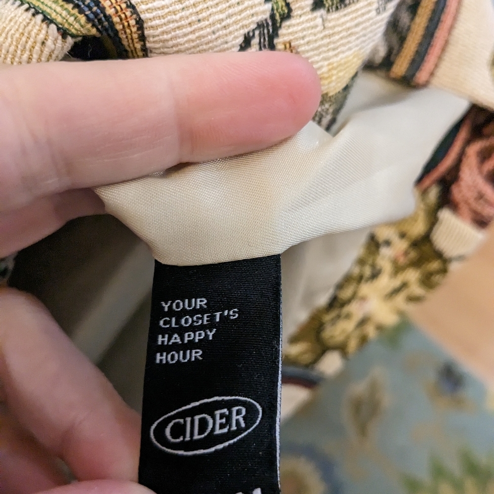 Cider Beige Multi Cat-Print Square-Neck Mini Dress - Picture 3 of 3